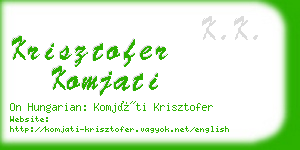 krisztofer komjati business card